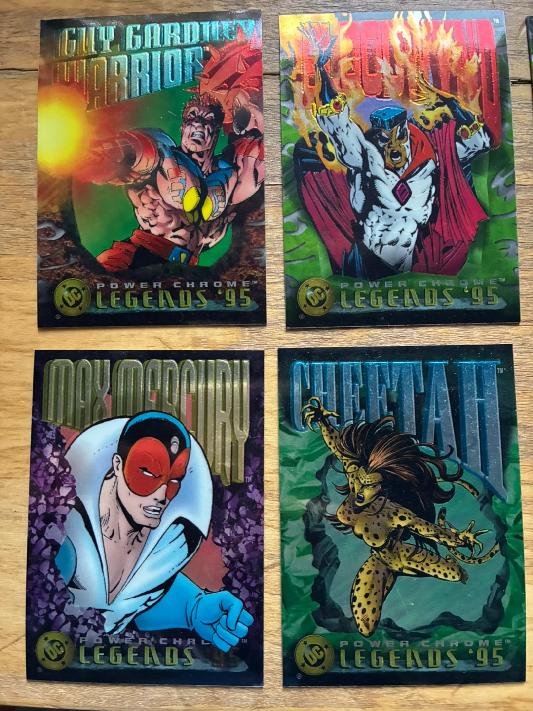 Big lot Vintage 1995 DC Power Chrome Legends Trading Cards - photo 3