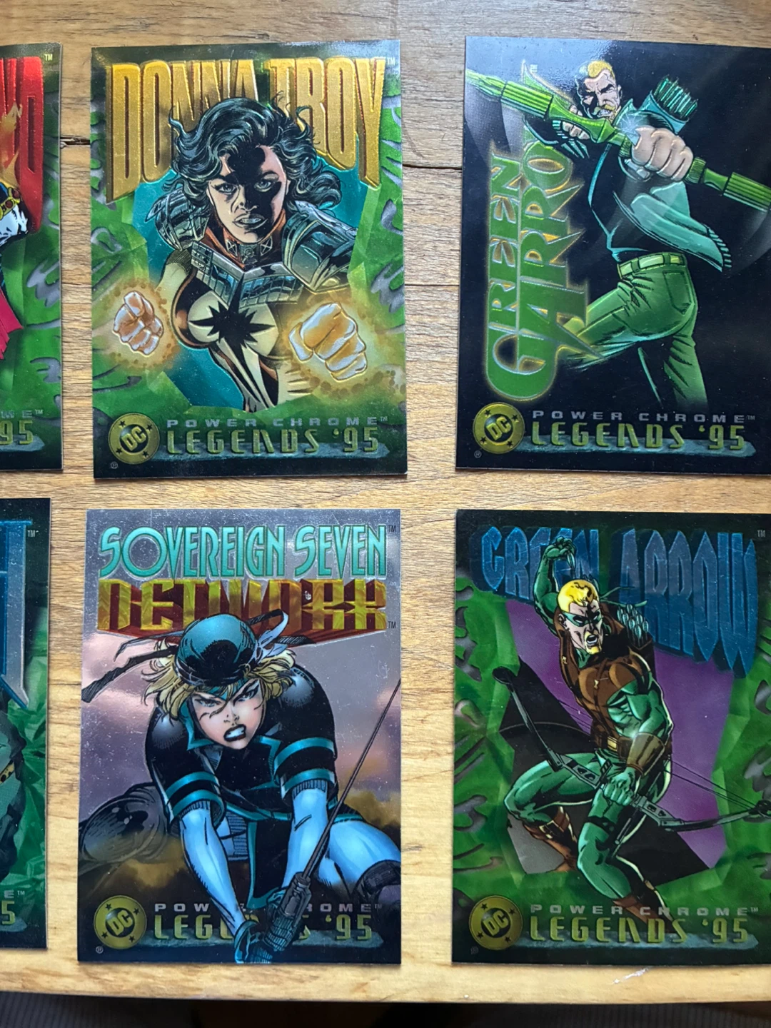 Big lot Vintage 1995 DC Power Chrome Legends Trading Cards - photo 4