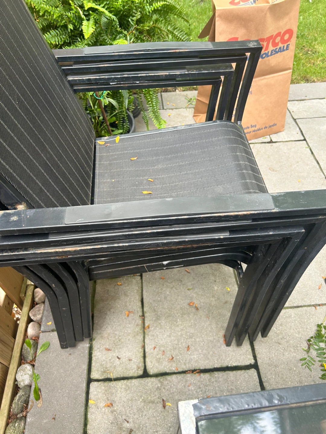 Black Outdoor Patio Dining Set