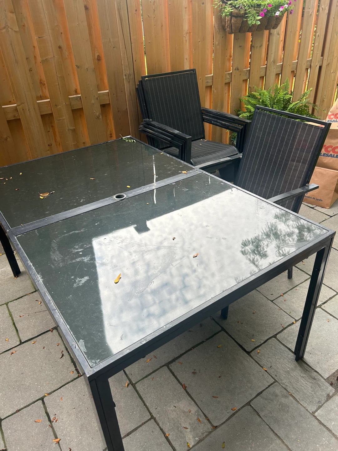 Black Outdoor Patio Dining Set - photo 2