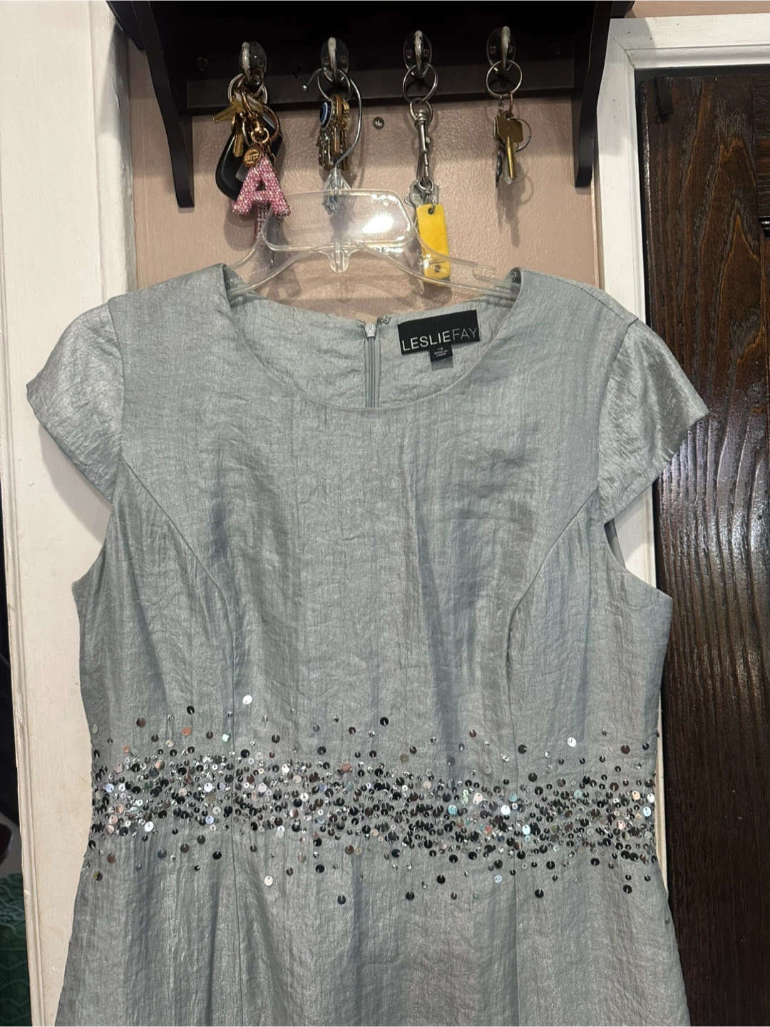 Leslie Fay Sequin Dress and Jacket Set - photo 4