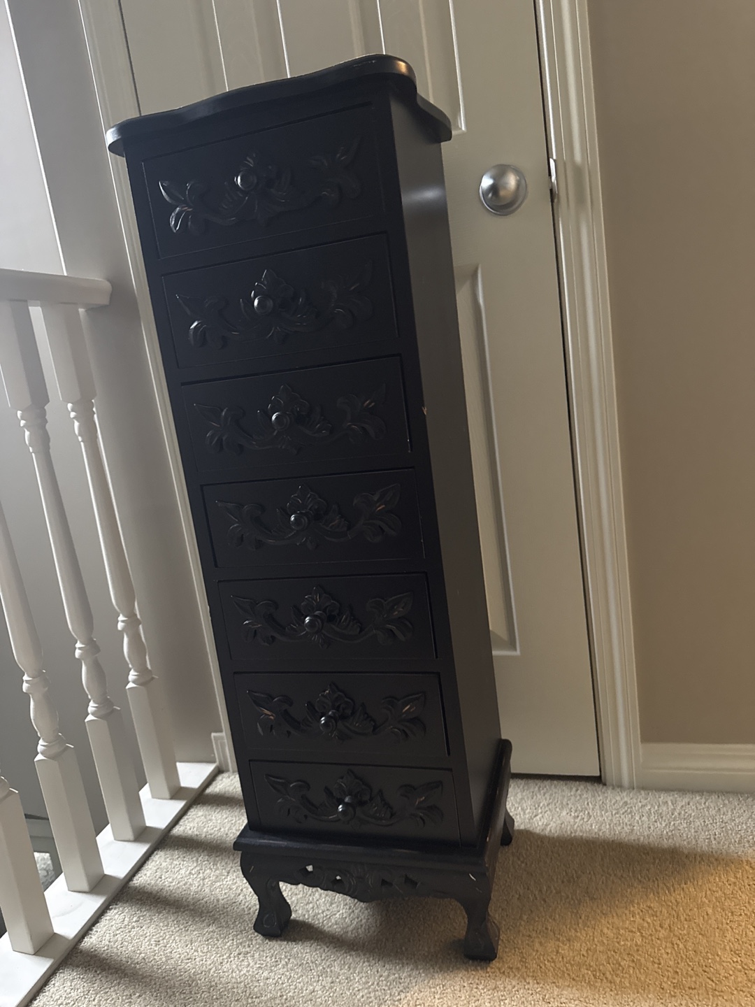 Black Ornate Tall Dresser / Cabinet - photo 2