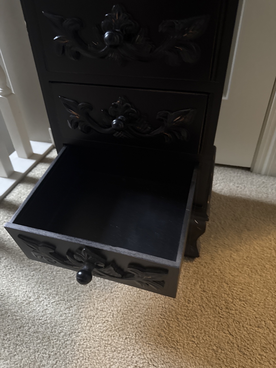 Black Ornate Tall Dresser / Cabinet - photo 3