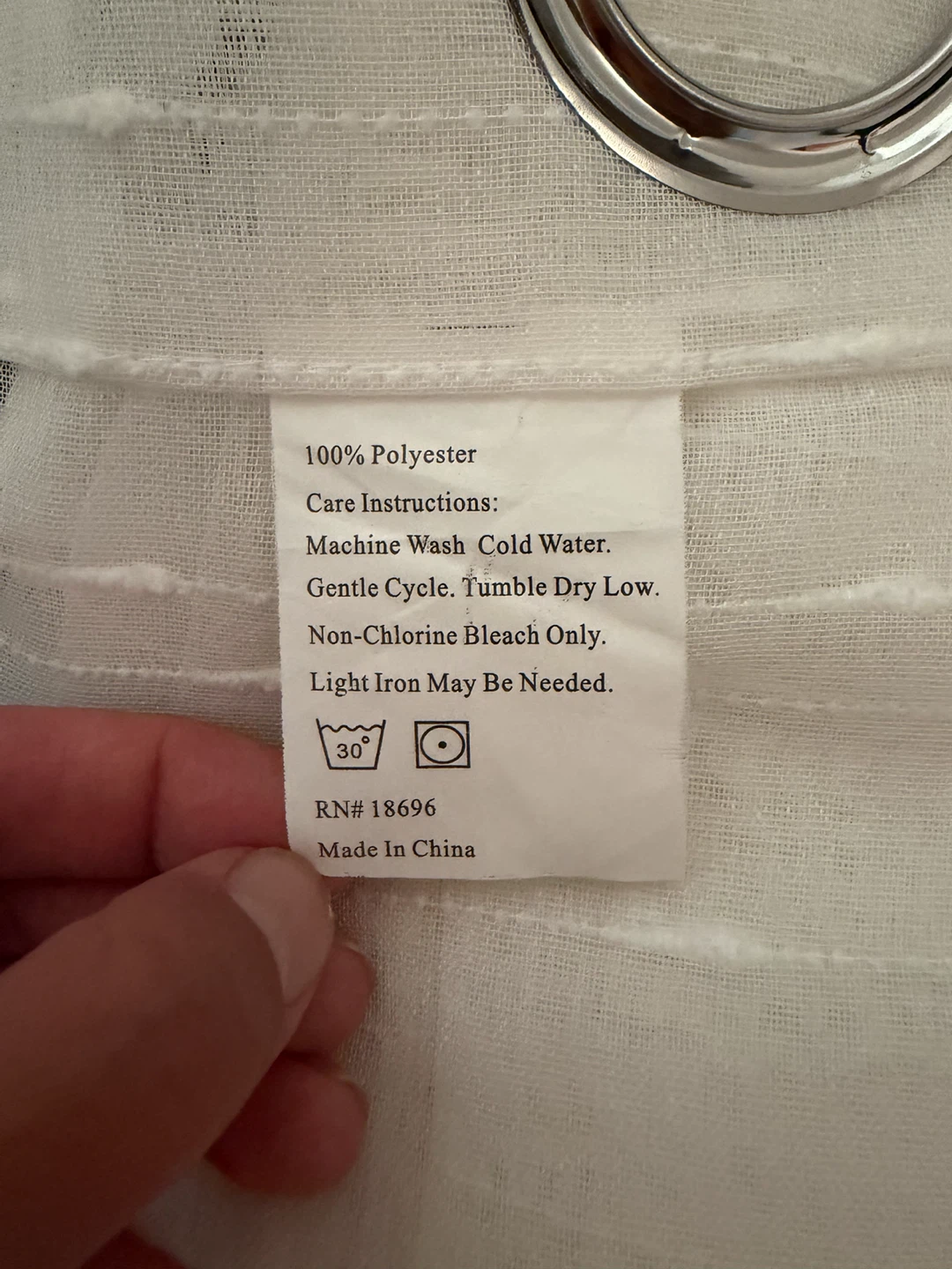 7 panels- Set of White Polyester Sheer Curtains - photo 3