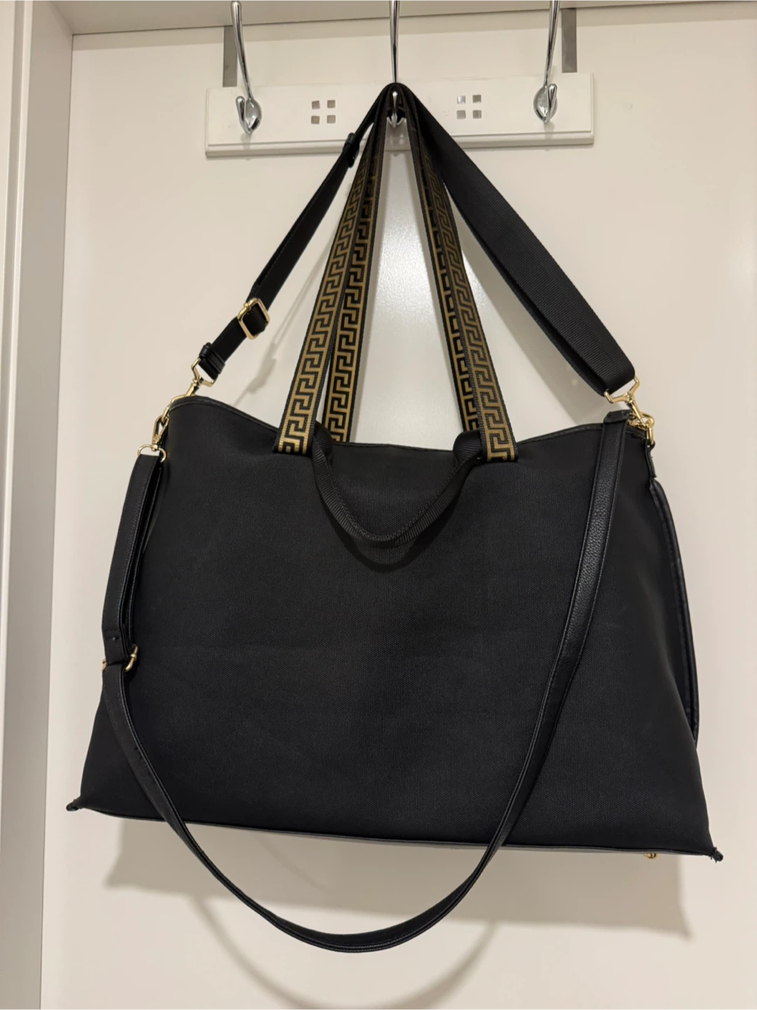Versace Fragrances Large Black Travel Weekender Tote Bag + Pouch - photo 2