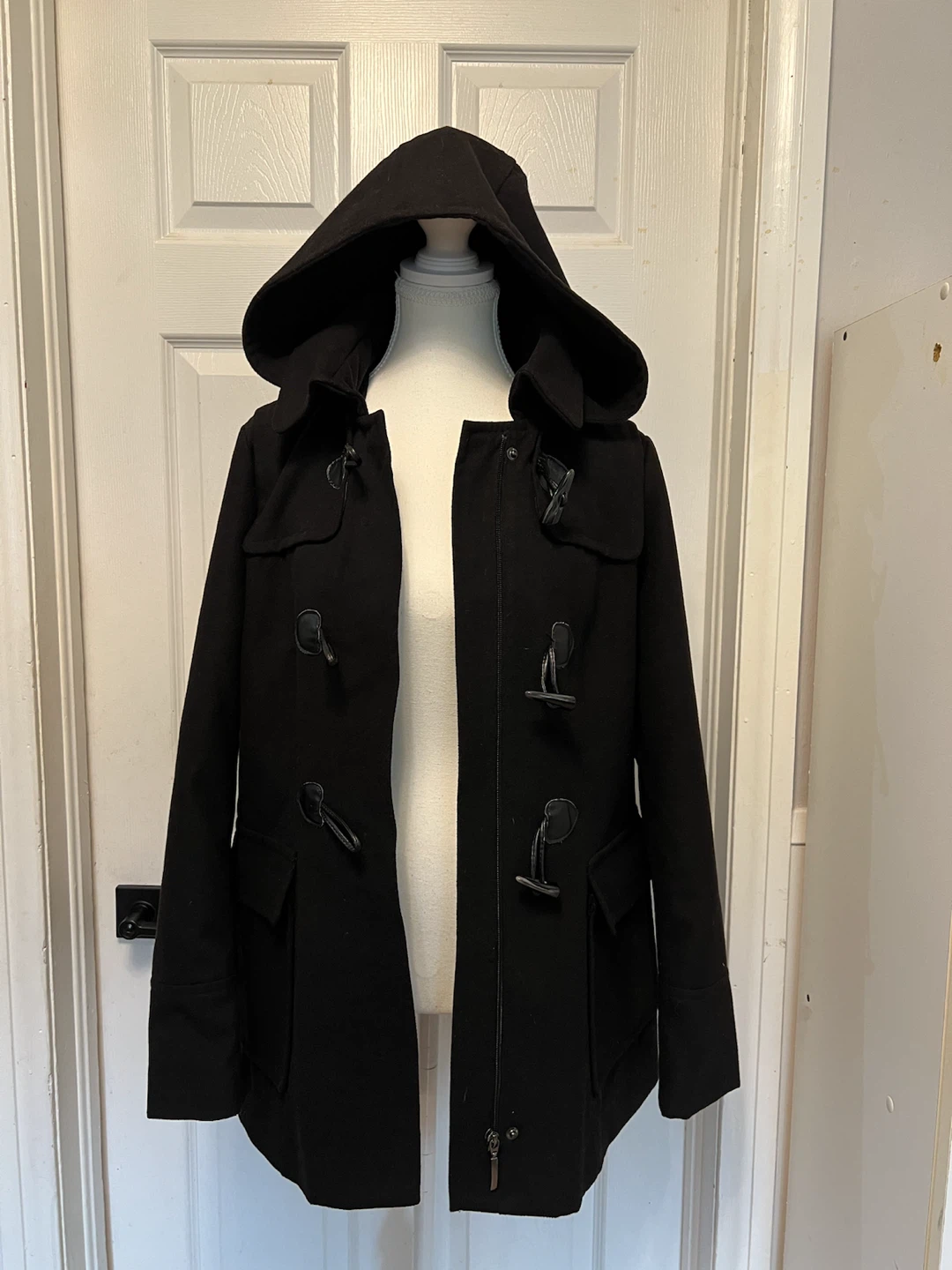 Jessica Black Hooded Toggle Coat - photo 4