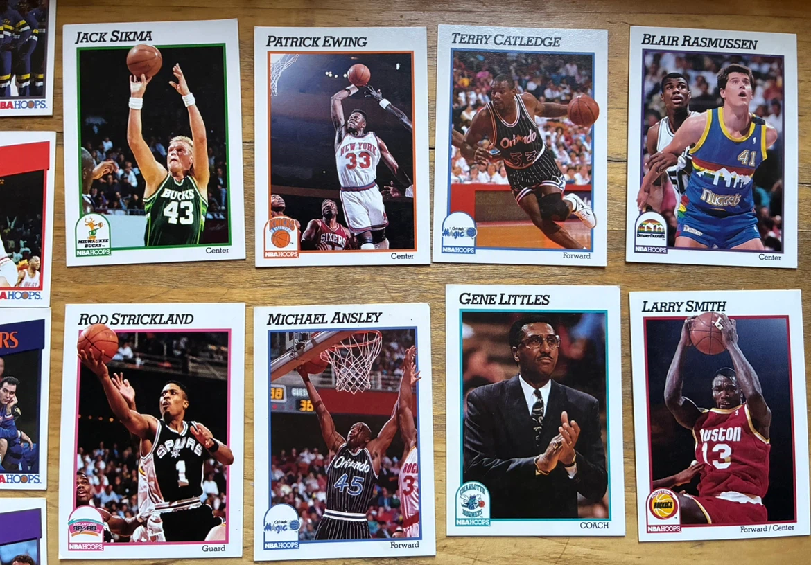 Big lot Vintage 1991-92 NBA Hoops Basketball Cards