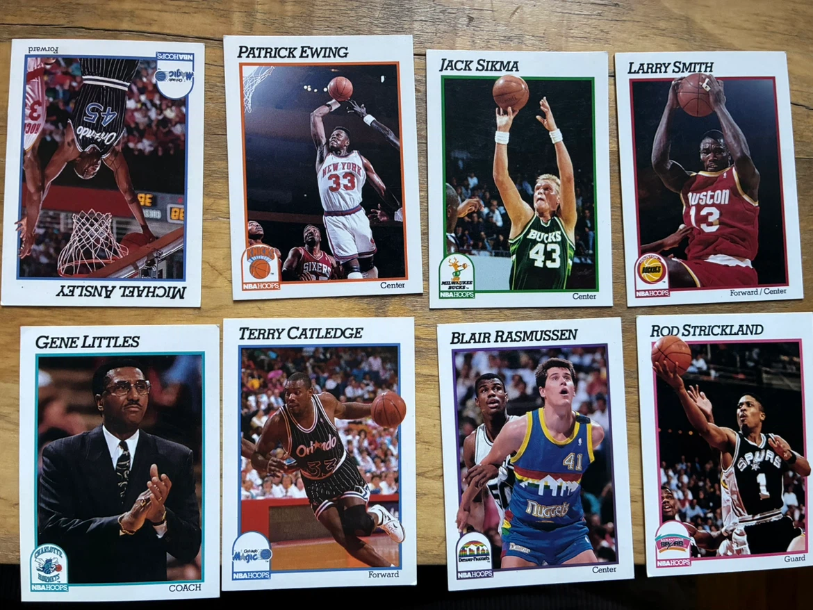 Big lot Vintage 1991-92 NBA Hoops Basketball Cards - photo 5