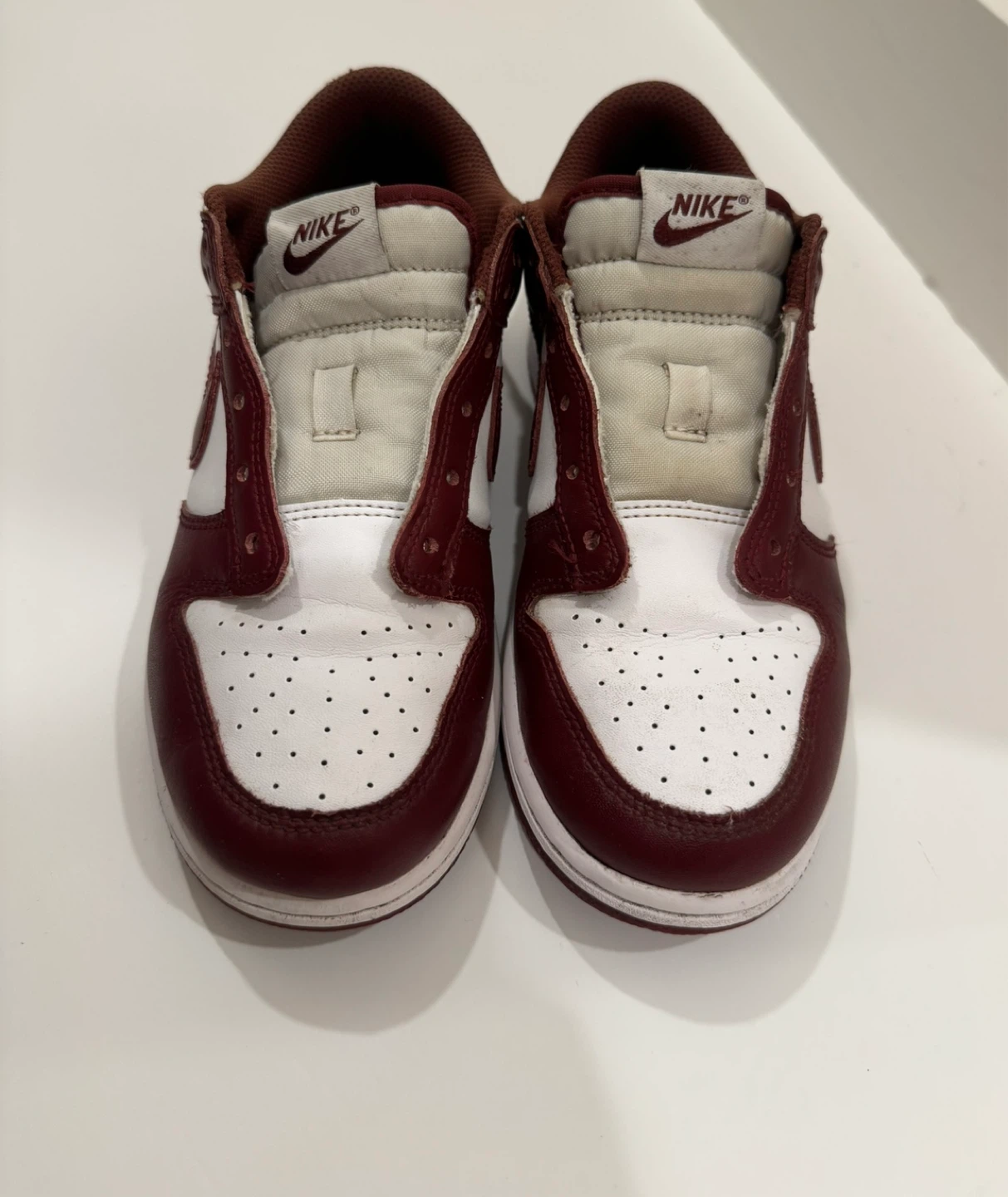 Nike Dunk Low Kids 3Y Burgundy & White Sneakers - photo 2