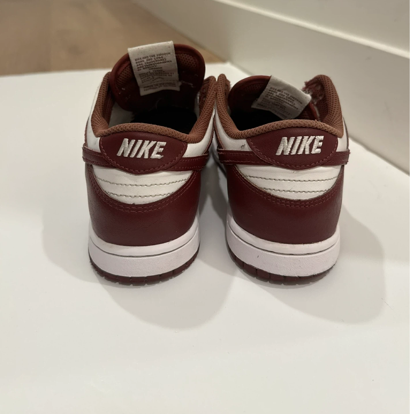 Nike Dunk Low Kids 3Y Burgundy & White Sneakers - photo 4