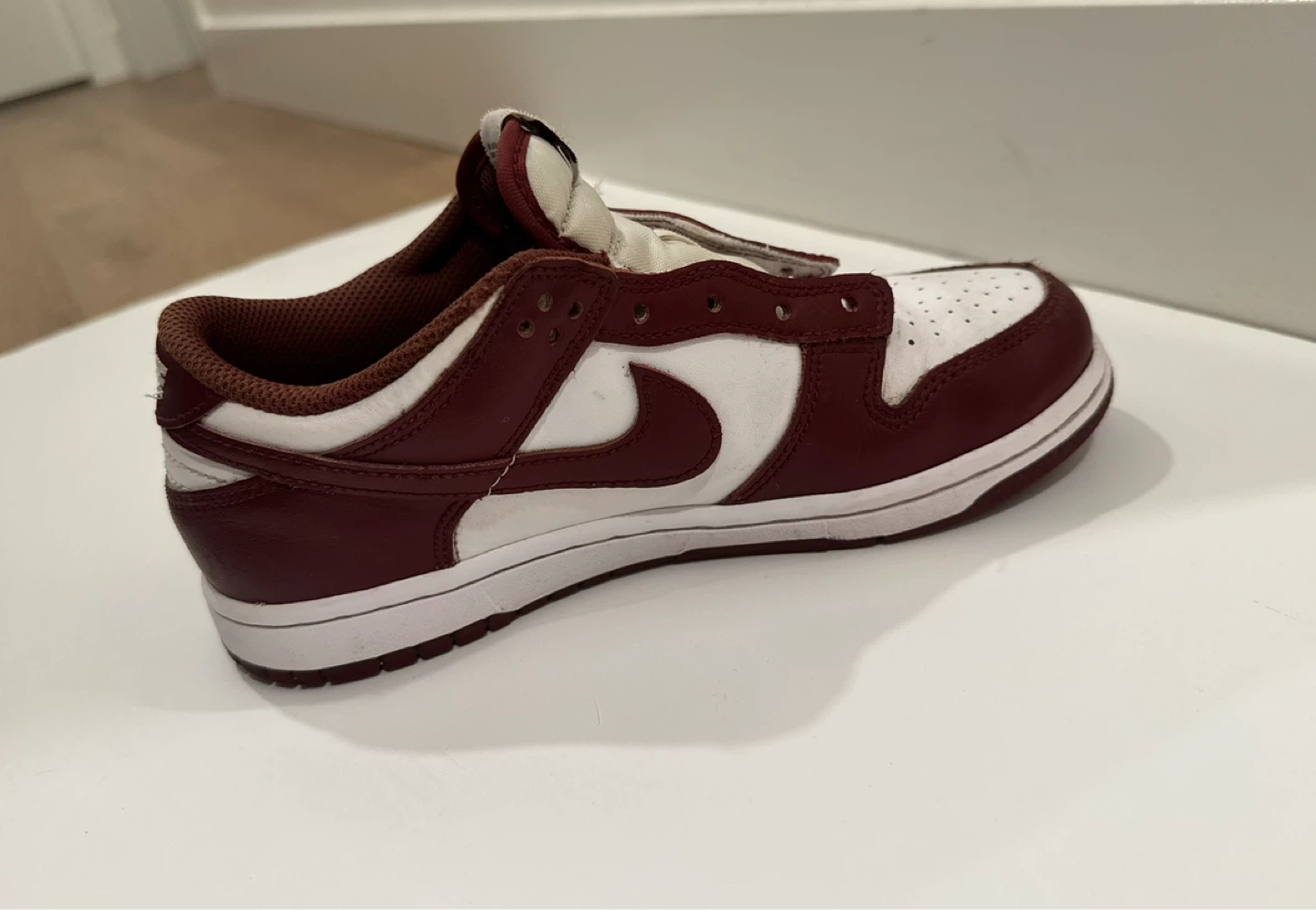 Nike Dunk Low Kids 3Y Burgundy & White Sneakers - photo 5