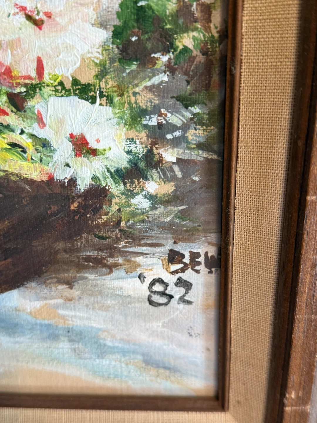 Framed still life floral painting - photo 2