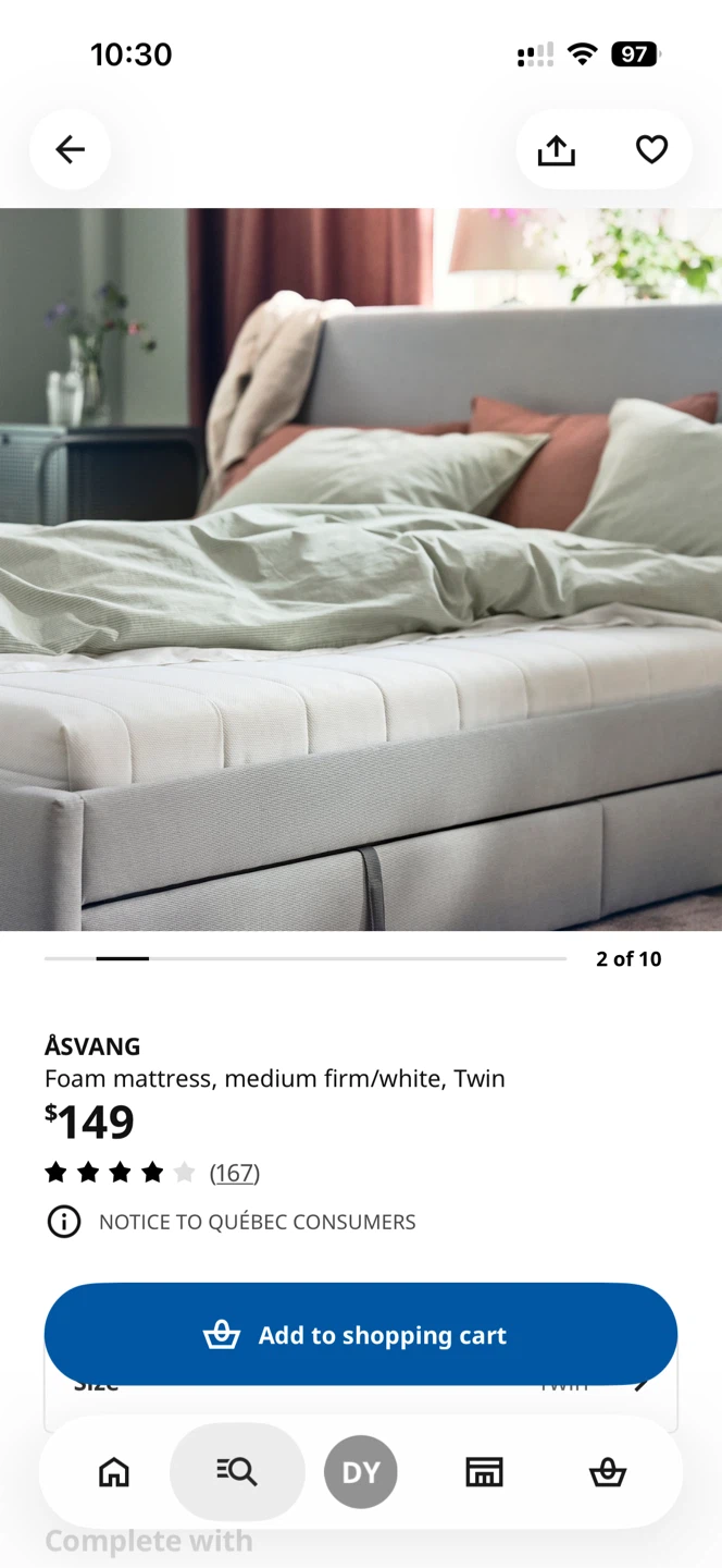 IKEA Brimnes Bed Frame with Headboard, Mattress - photo 2