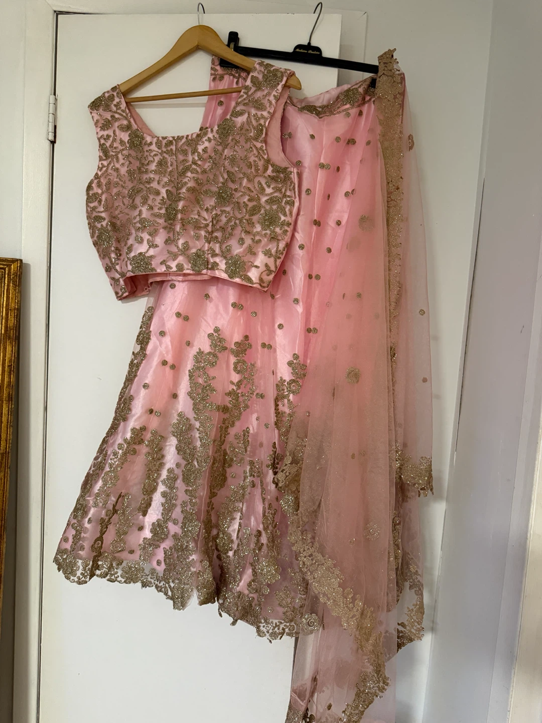 Pink Embroidered Lehenga Choli with Dupatta