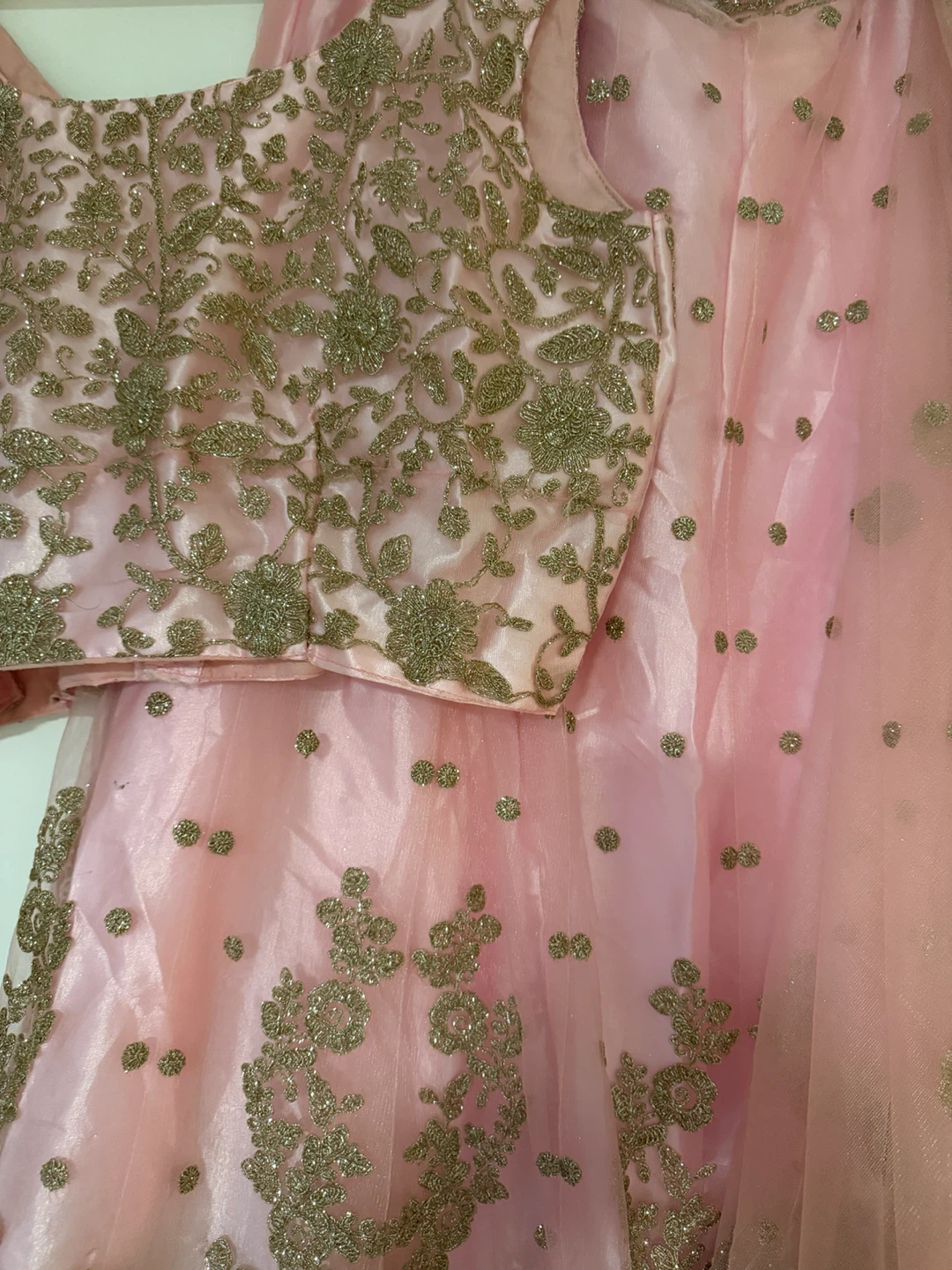Pink Embroidered Lehenga Choli with Dupatta - photo 2