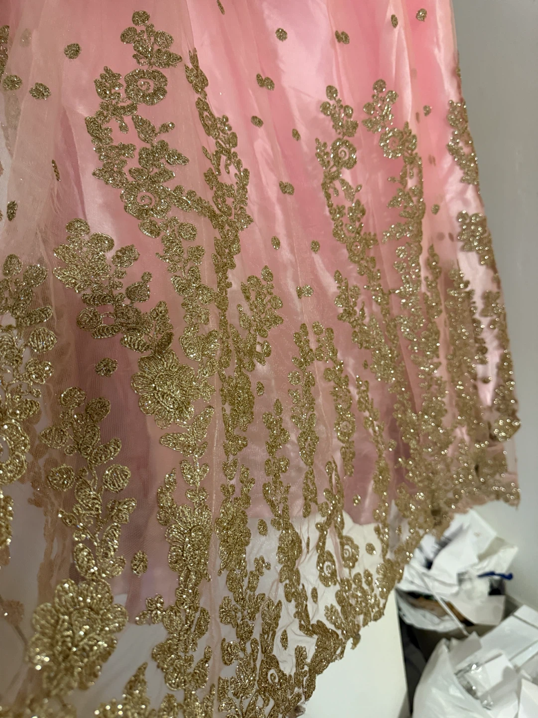 Pink Embroidered Lehenga Choli with Dupatta - photo 5