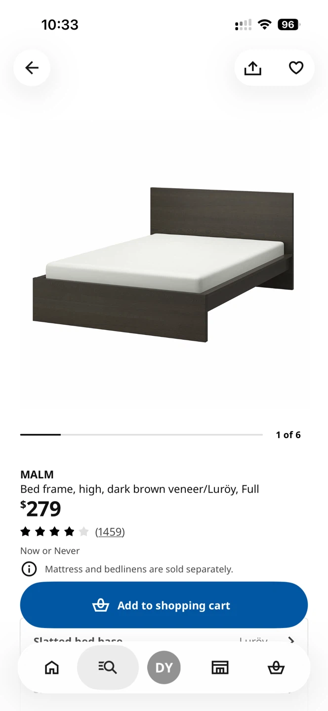 IKEA Brimnes Bed Frame with Headboard, Mattress - photo 4