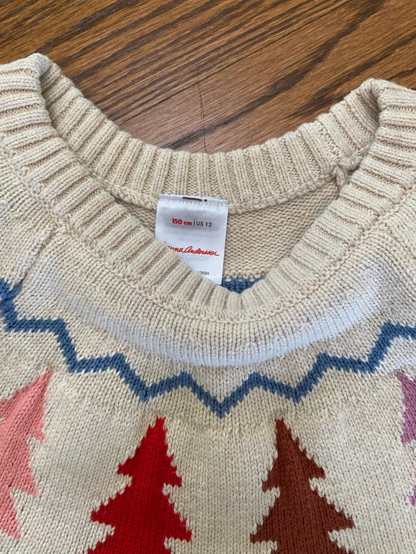 Hanna Andersson Christmas Tree Sweater Size 12 - photo 2