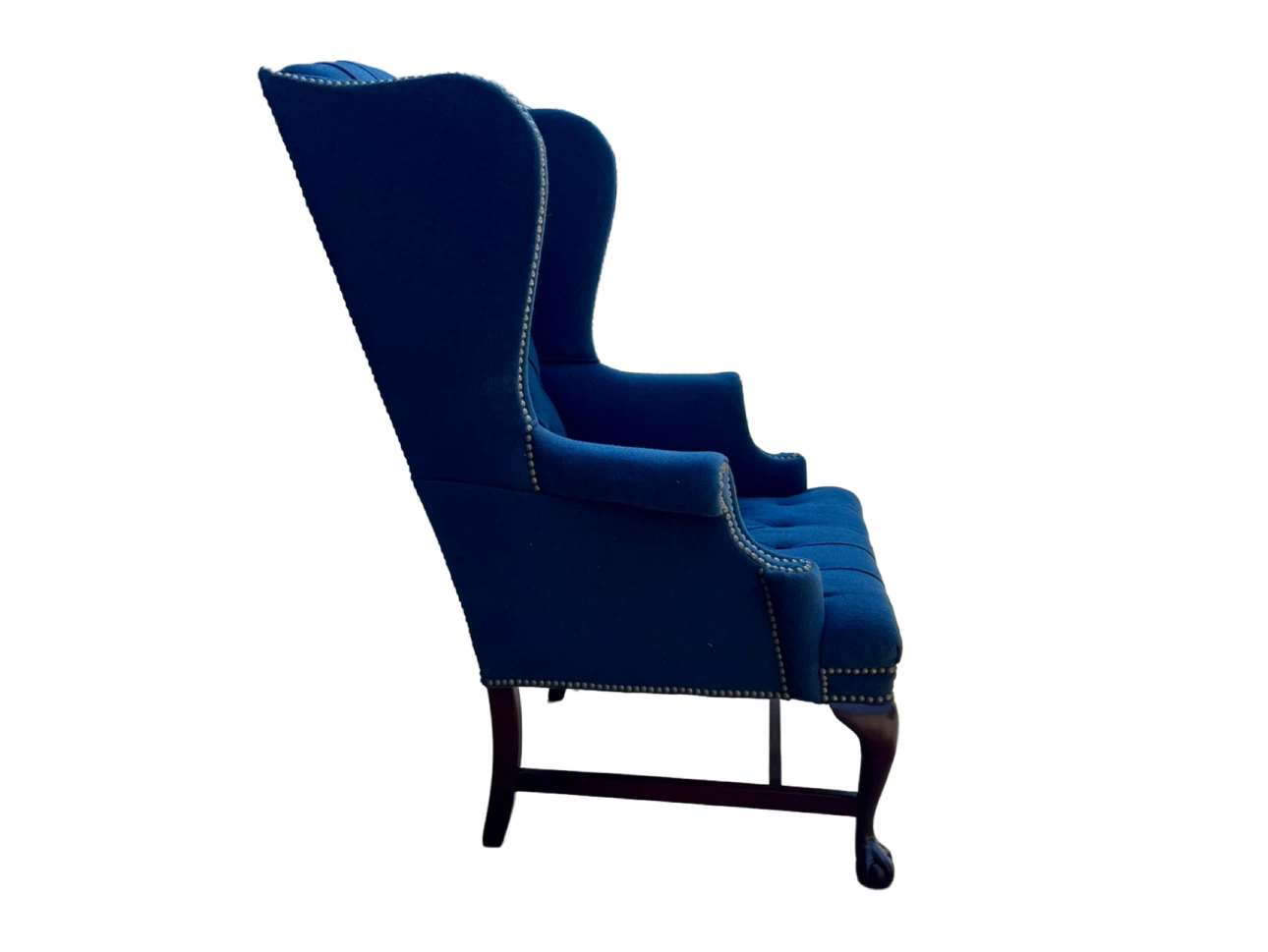 Blue Tufted Wingback Armchair - photo 4