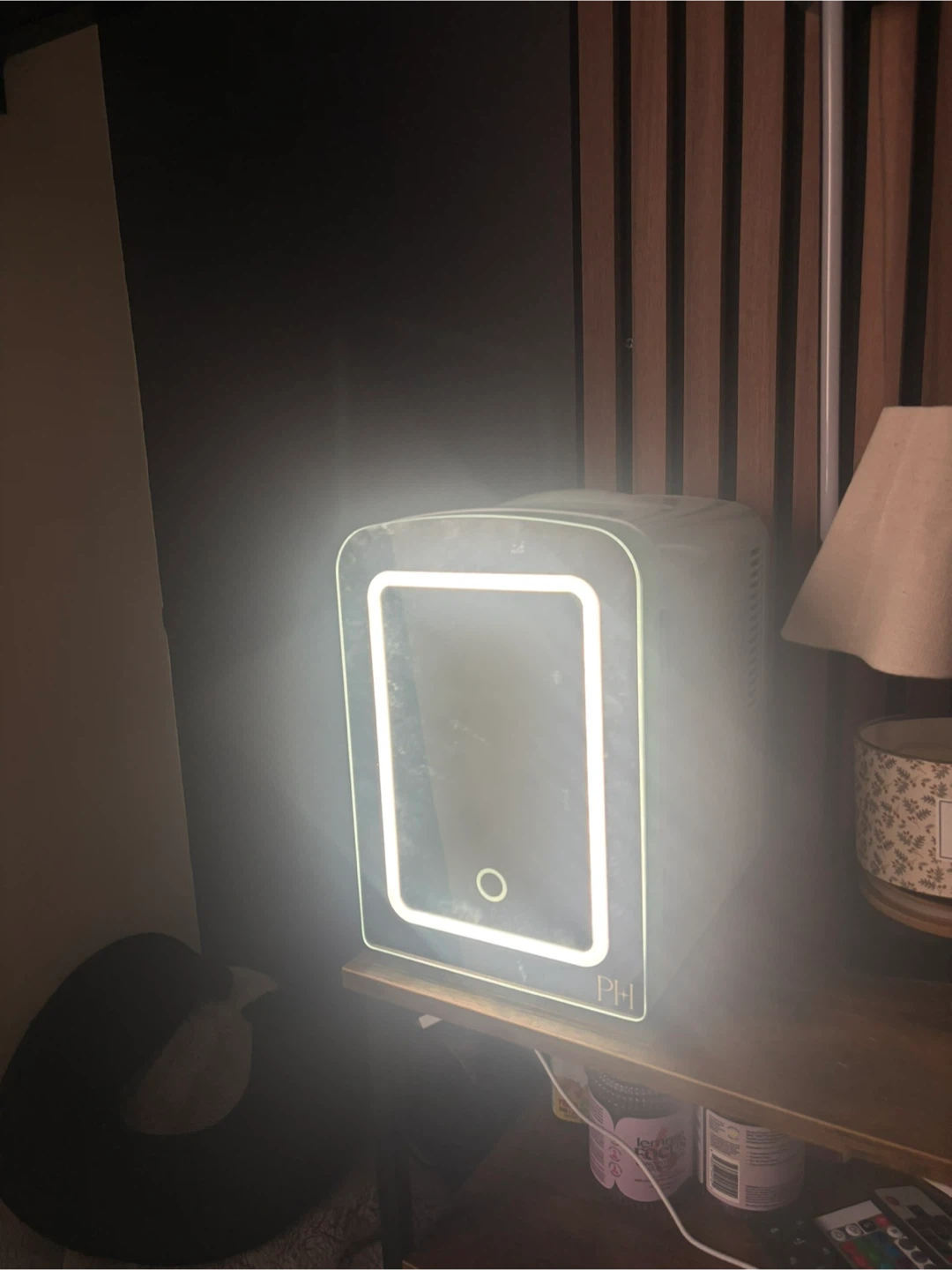 Mini Skincare Fridge with Lighted Mirror - photo 2