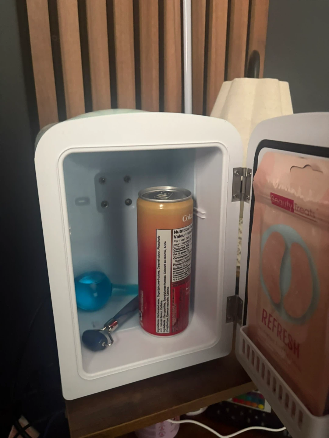 Mini Skincare Fridge with Lighted Mirror - photo 3