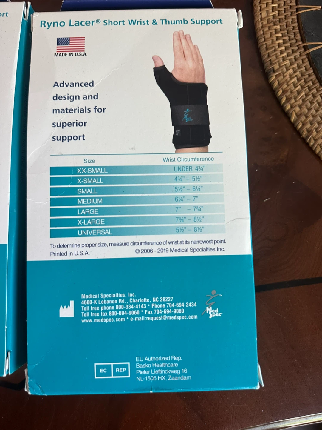 Med Spec Ryno Lacer II Wrist and Thumb Support - photo 4