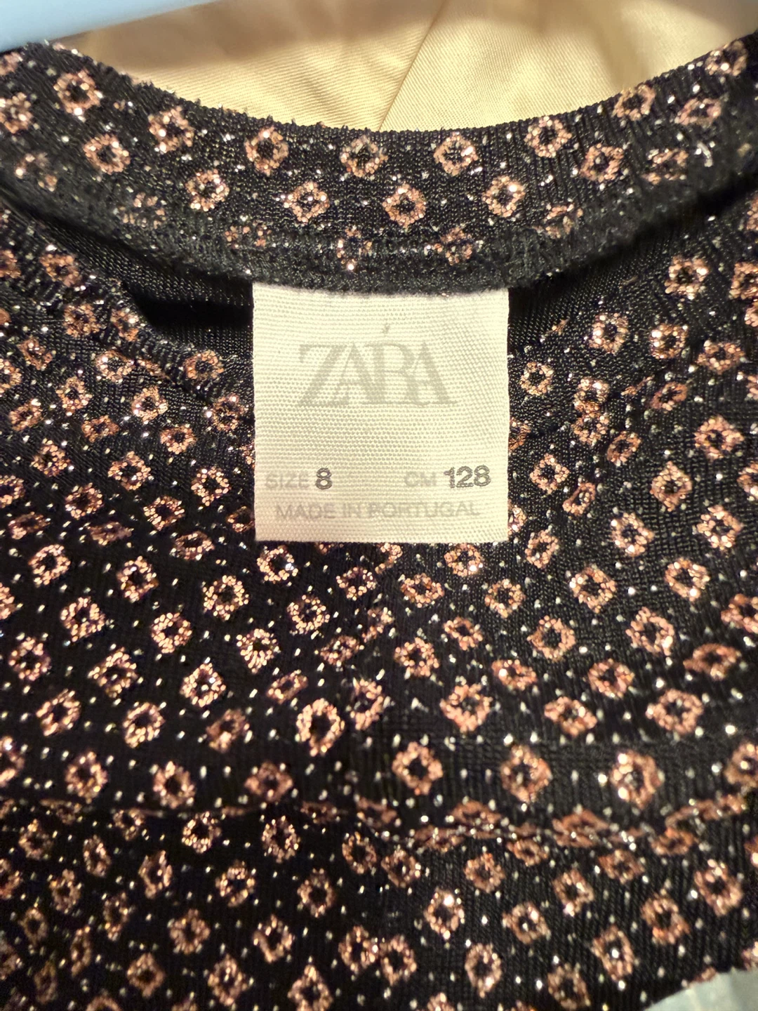 ZARA Girls Black & Rose Gold Set Size 8