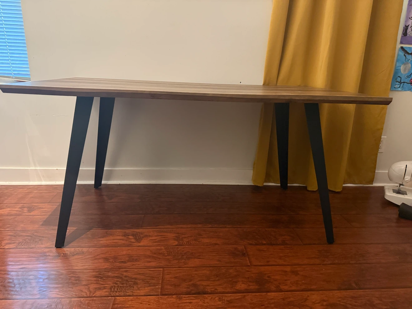 Wood Grain Desk with Black Legs - photo 2