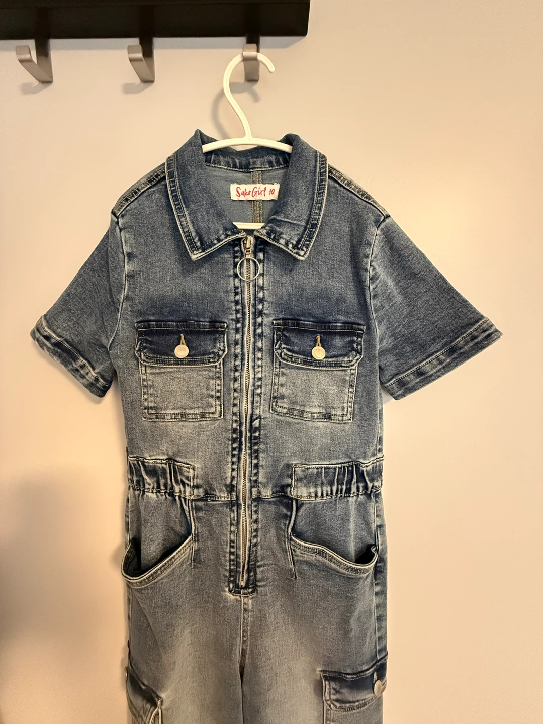 Girl Denim Jumpsuit - Size 10 - photo 2
