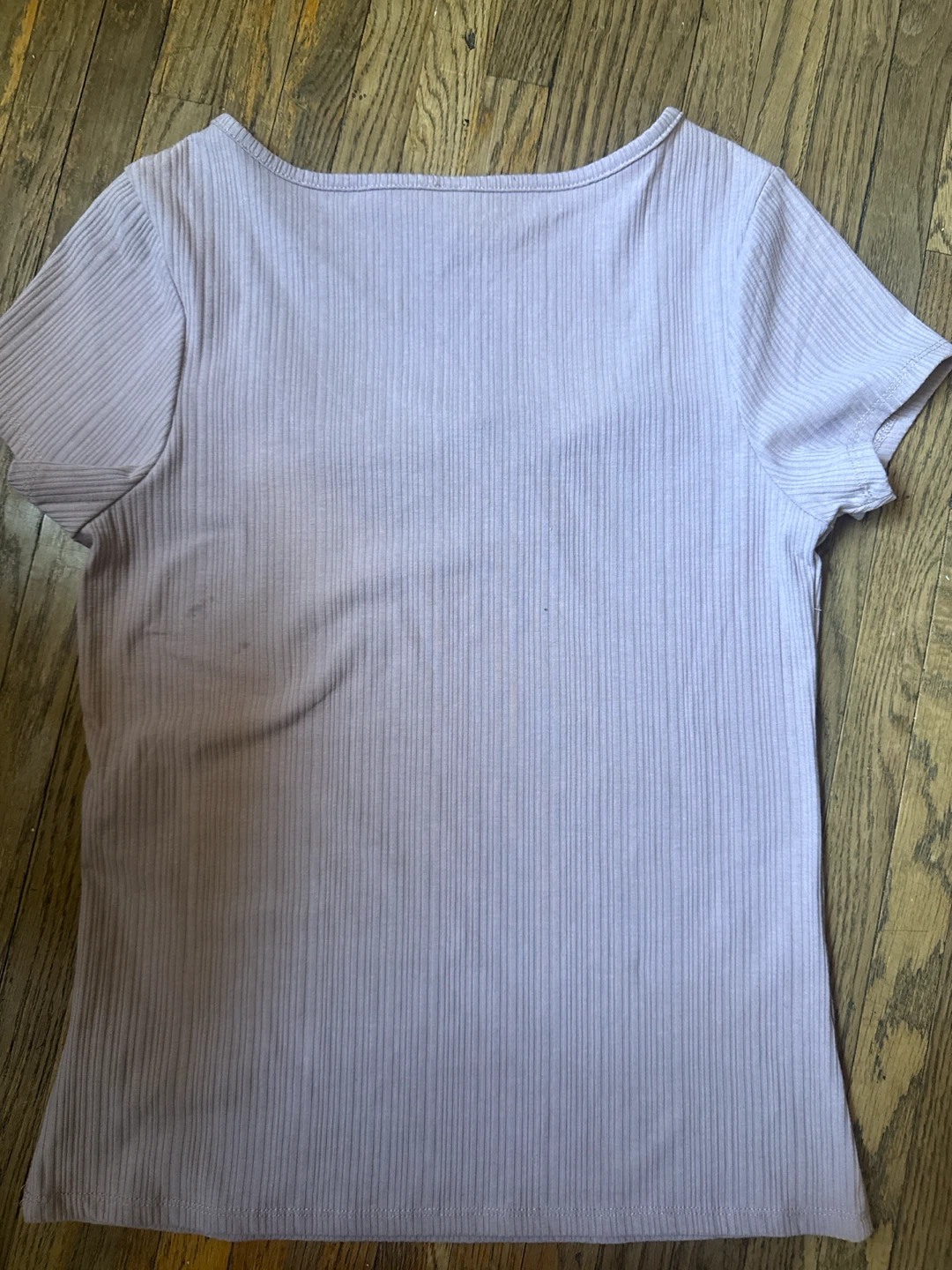 Light Purple Ribbed Short Sleeve Top - photo 2