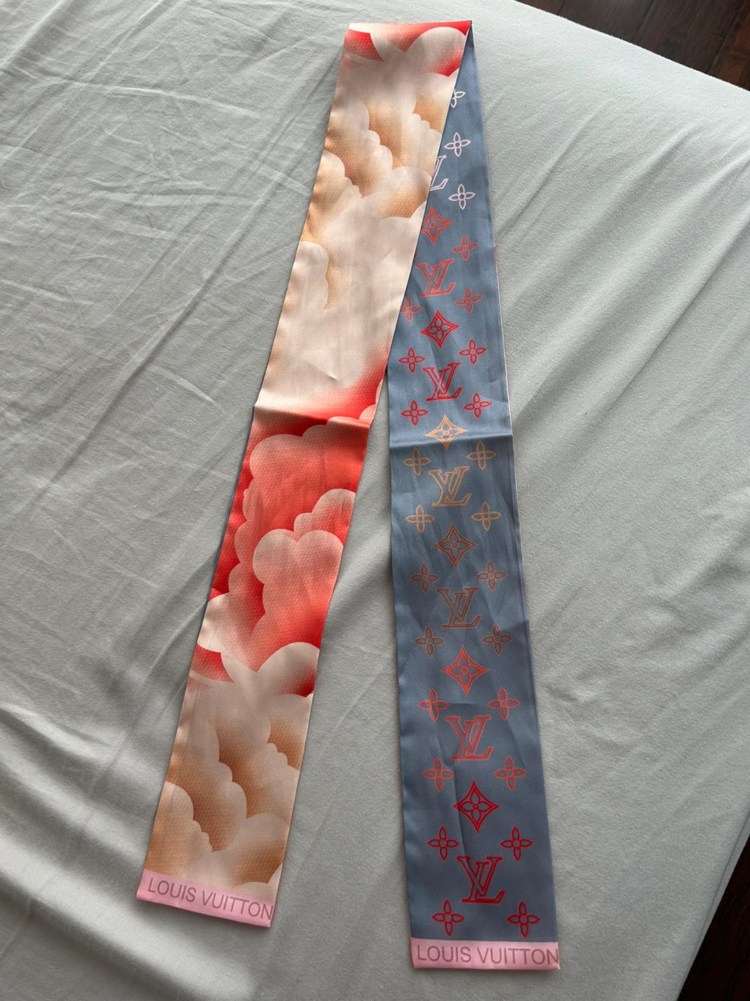 Authentic Louis Vuitton Bandana Scarf - Clouds & Monogram