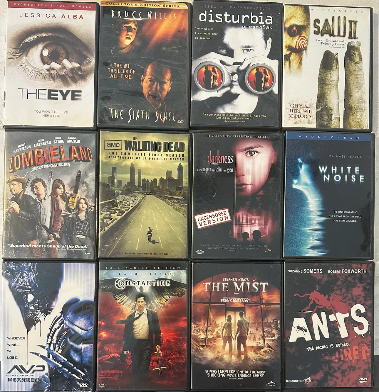 Large Collection of Horror and Thriller DVDs