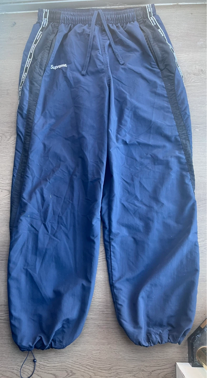 Supreme Navy Nylon Track Pants