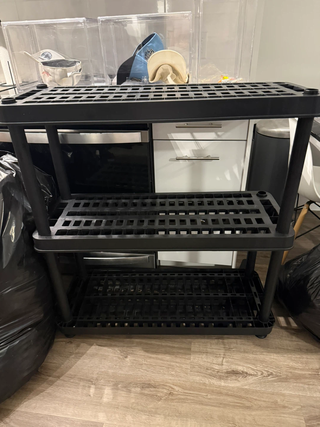 3-Tier Plastic Storage Shelving Unit