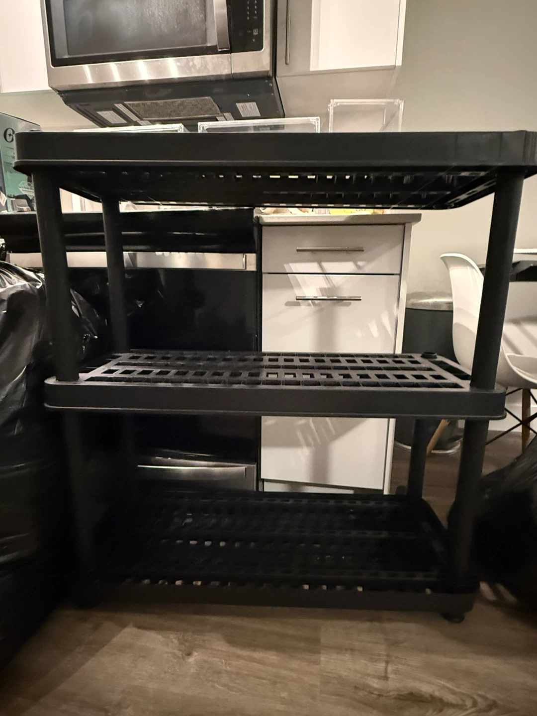 3-Tier Plastic Storage Shelving Unit - photo 2