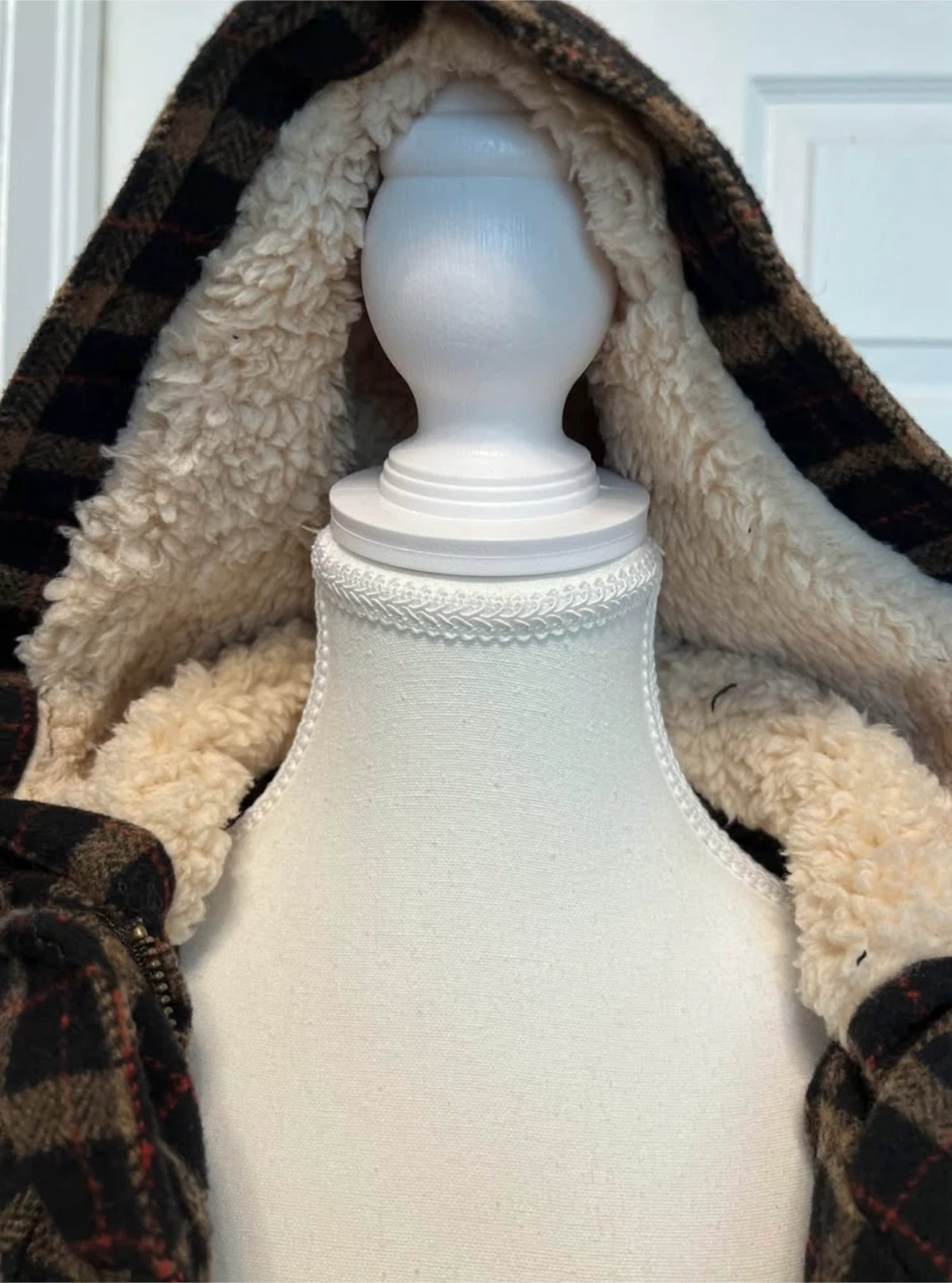 Hooded Plaid Duffle Coat - photo 4