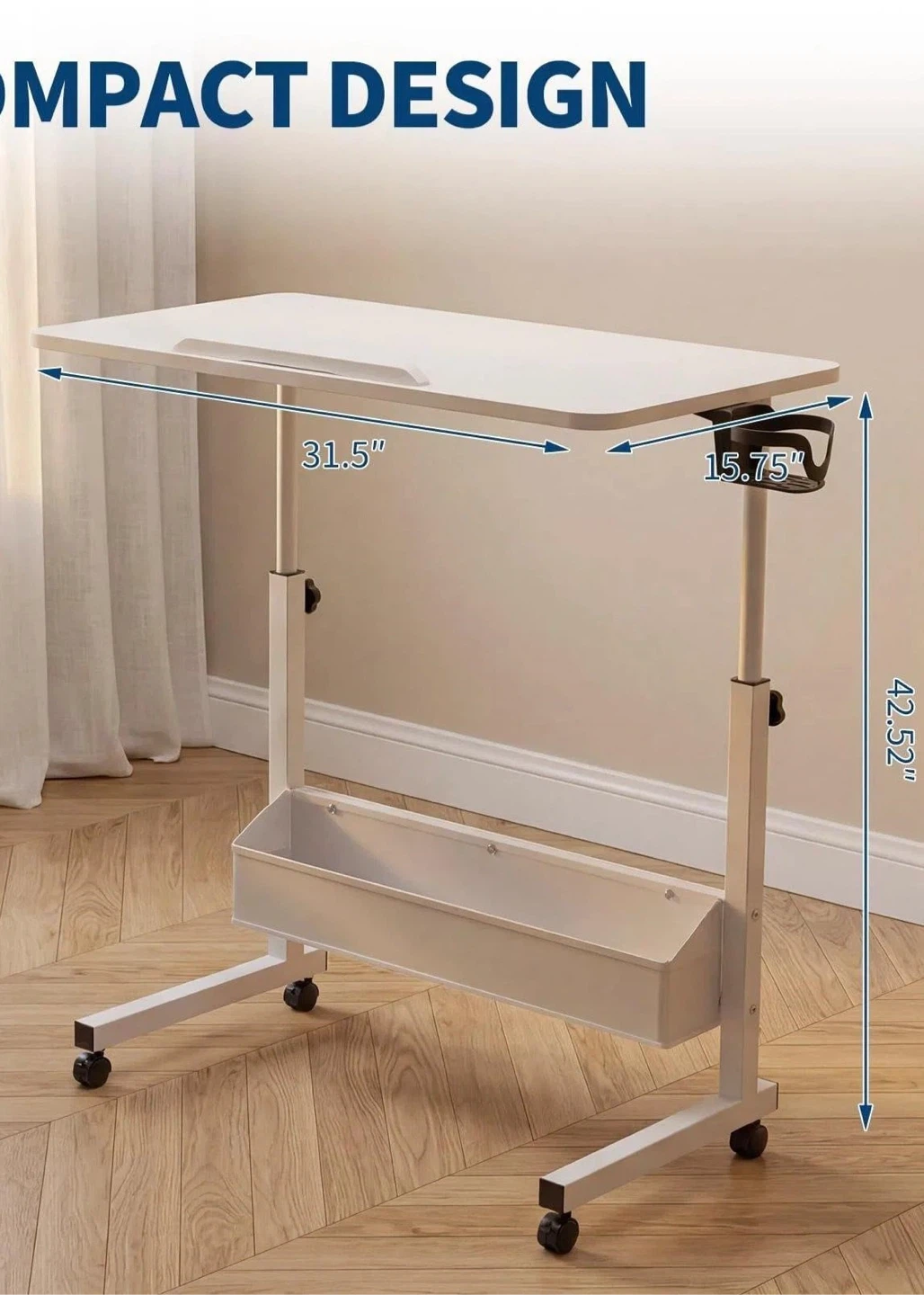 Rolling Adjustable Standing Desk (NEW)