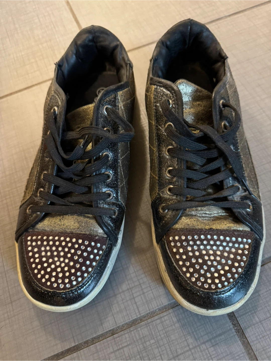 Pink Fly rhinestones Studded Sneakers - photo 2