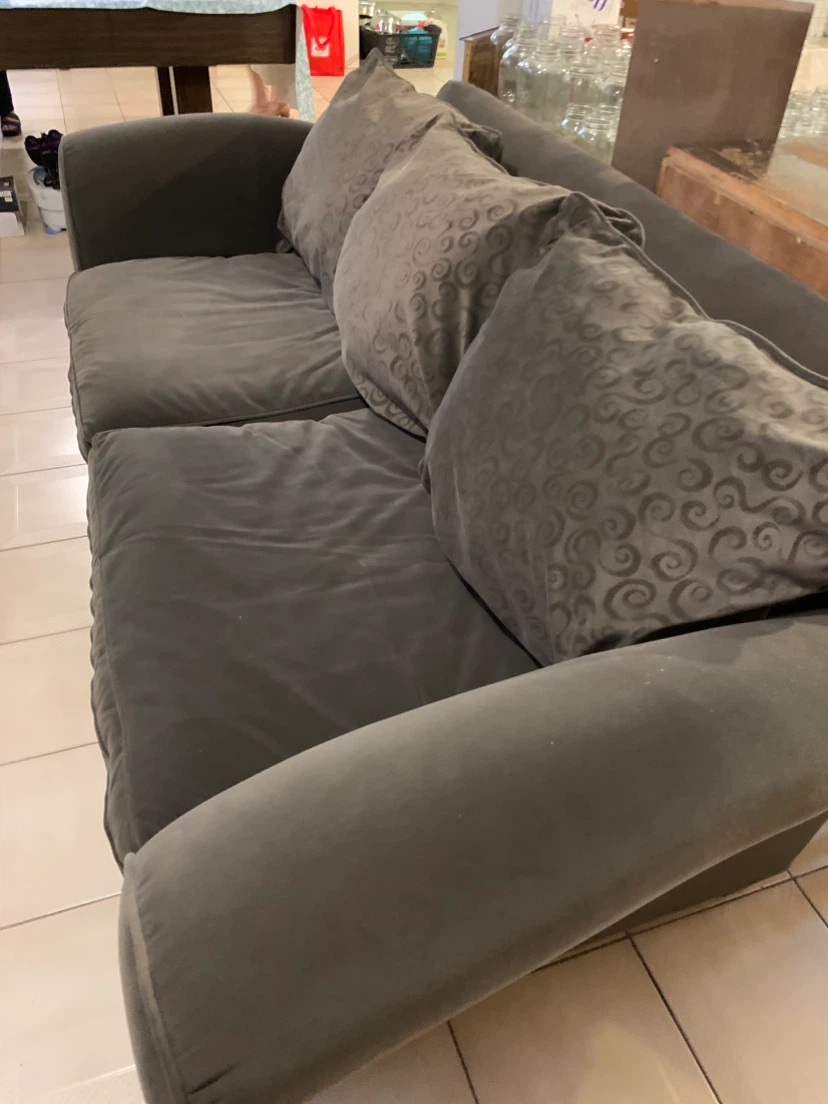 Dark grey fabric sofa - photo 3