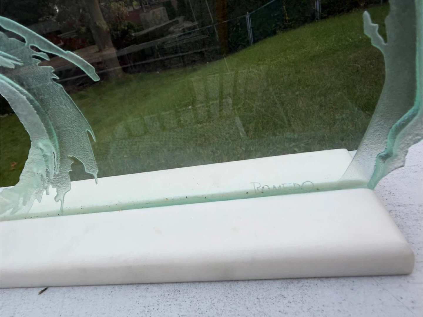 Romero Etched Glass Eagle Sculpture - photo 3