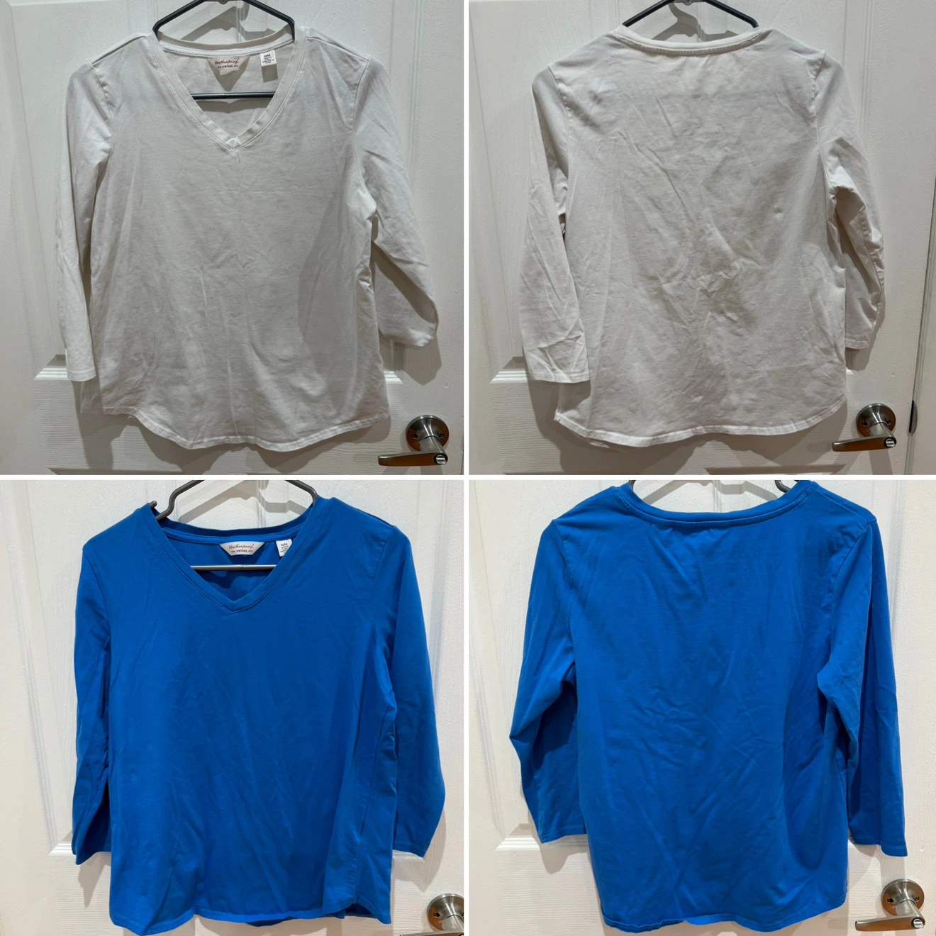 V-Neck Long Sleeve Shirts (2) - Medium
