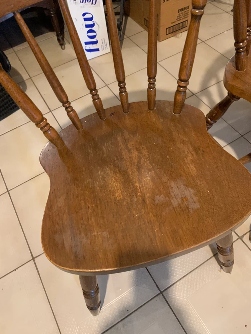 Set of 3 Wooden Spindle Back Dining Chairs - photo 2