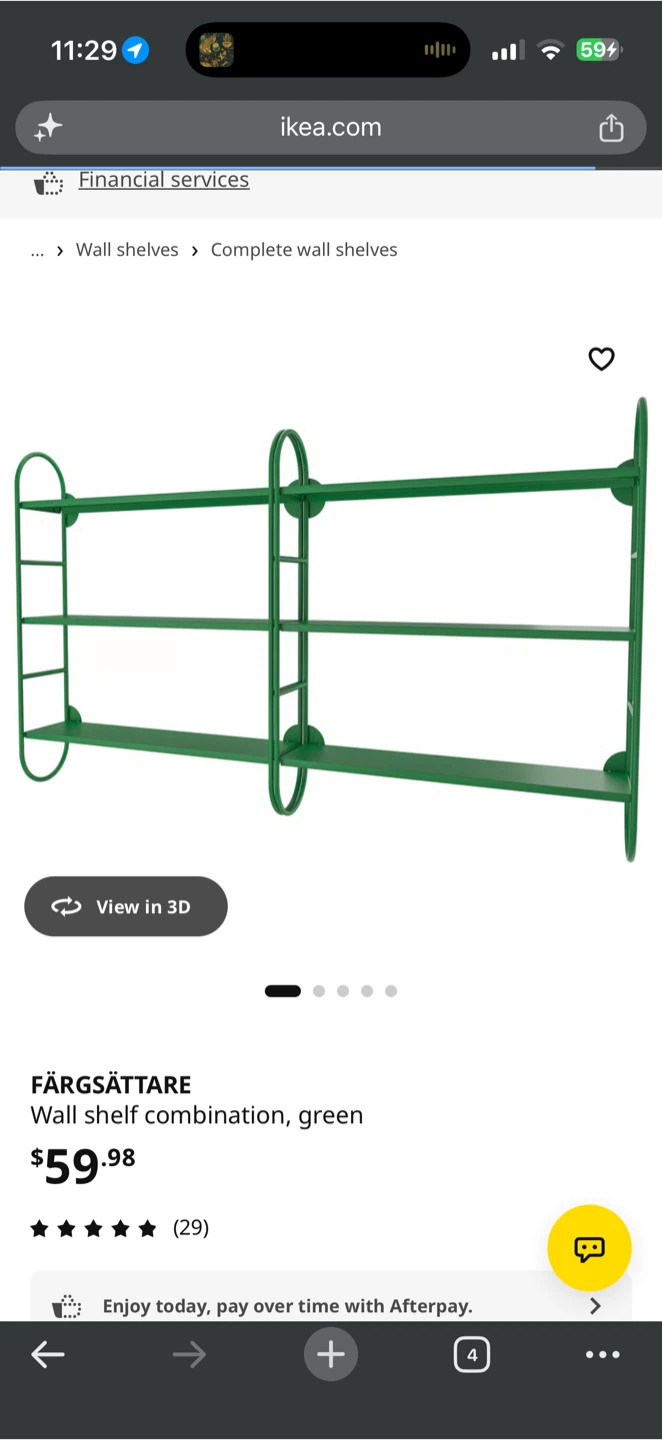 IKEA FÄRGSTÄTTARE Wall Shelf Combination - Green