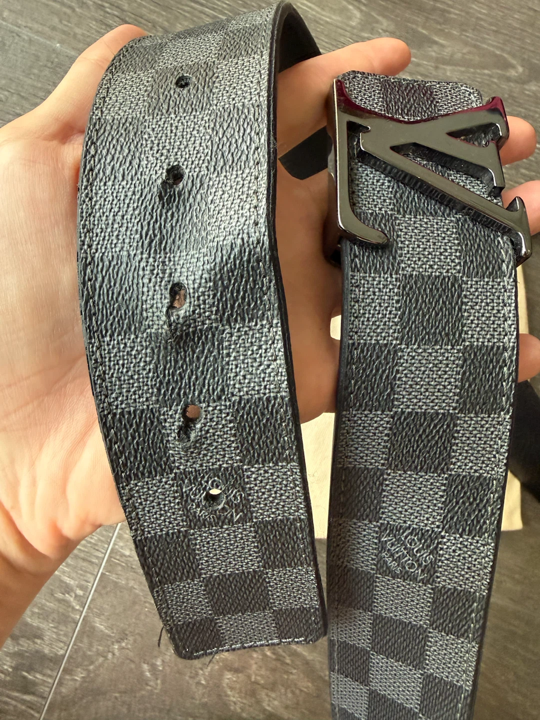 Authentic Louis Vuitton Damier Graphite Belt 130 cm - photo 3