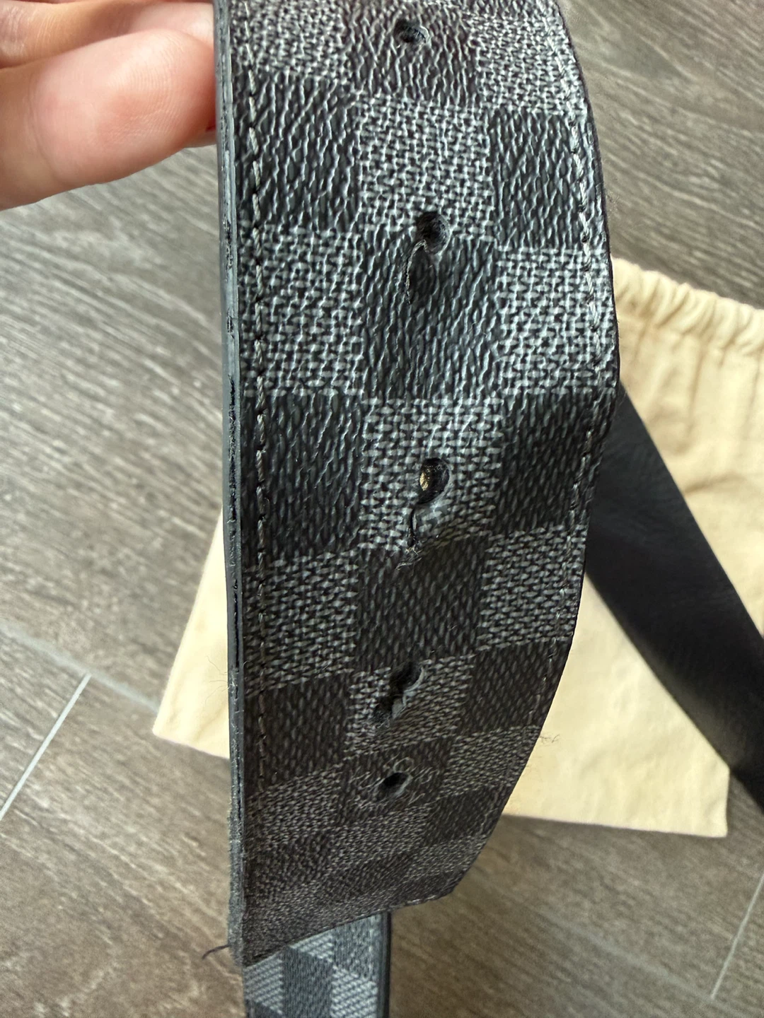 Authentic Louis Vuitton Damier Graphite Belt 130 cm - photo 4