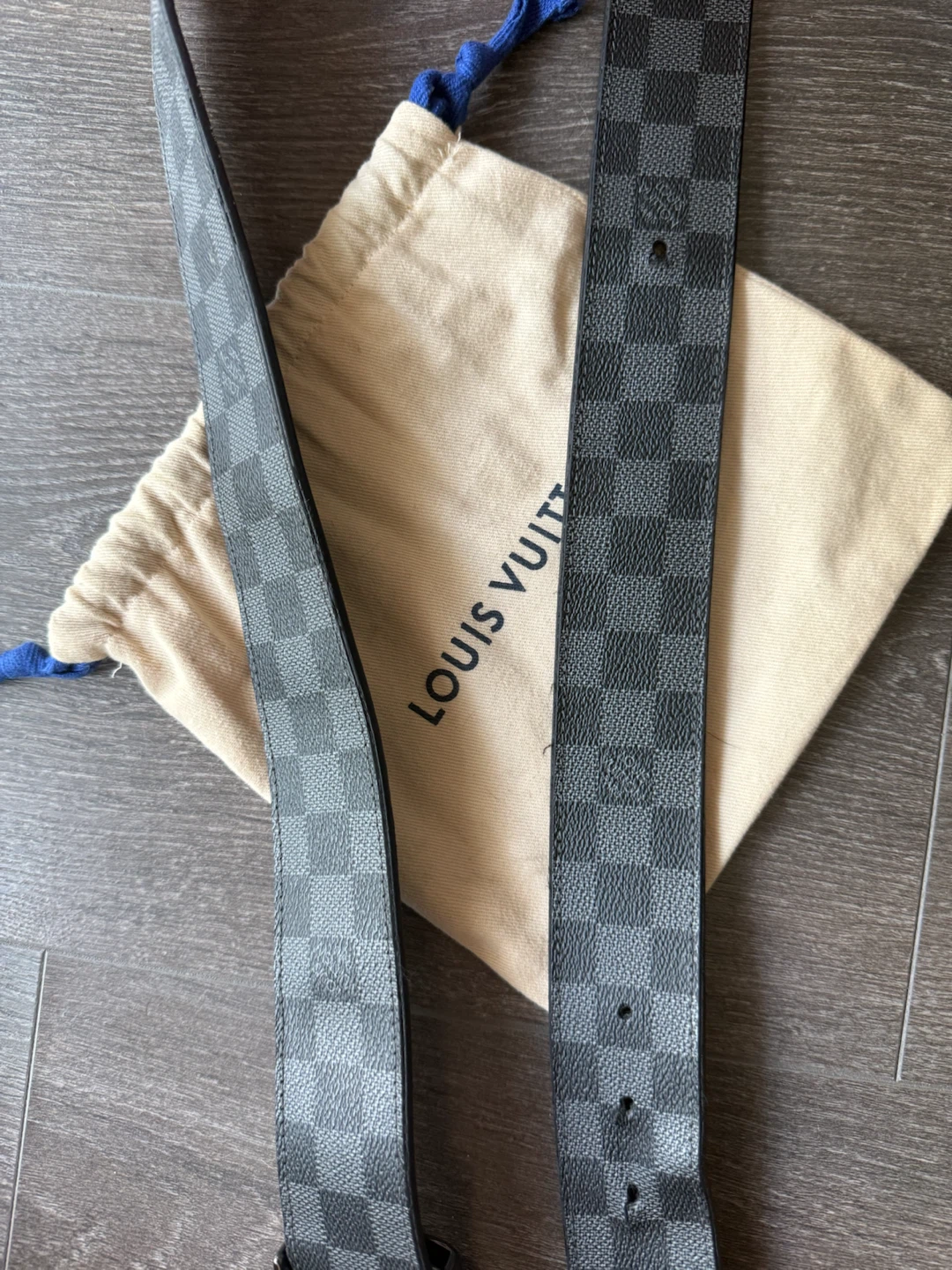 Authentic Louis Vuitton Damier Graphite Belt 130 cm - photo 5