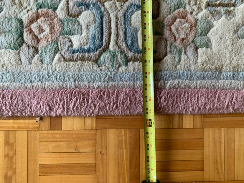 Large Pink Floral Area Rug 8x10 - photo 2