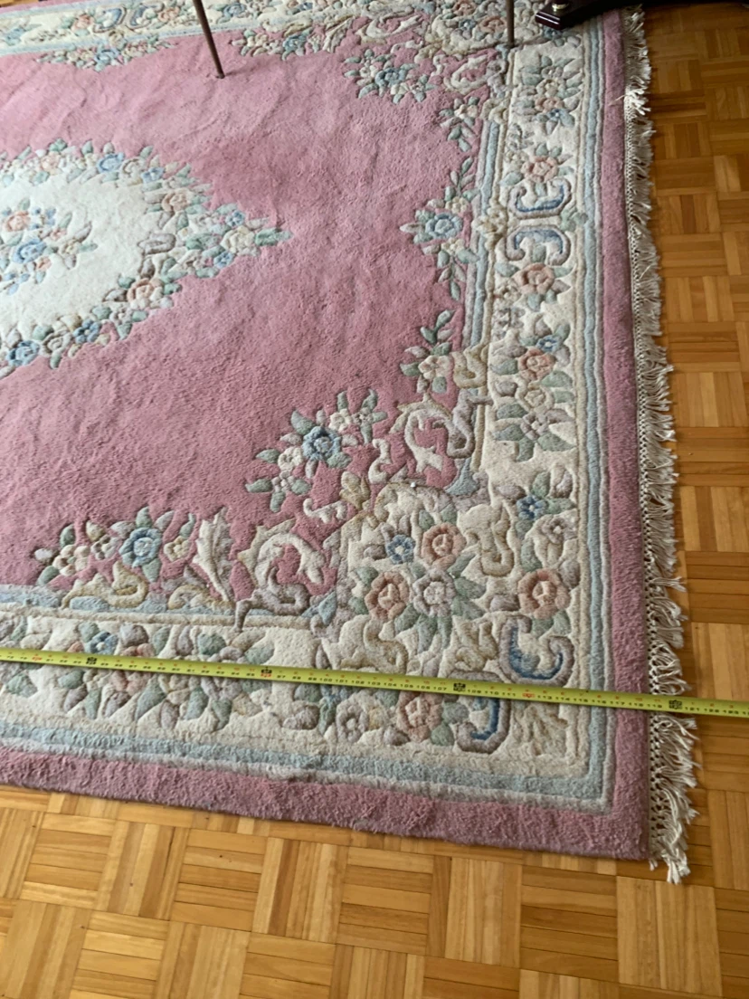 Large Pink Floral Area Rug 8x10 - photo 3