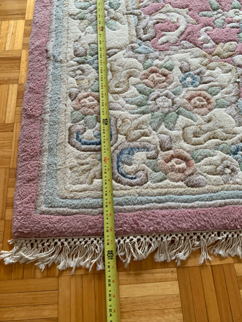 Large Pink Floral Area Rug 8x10 - photo 4