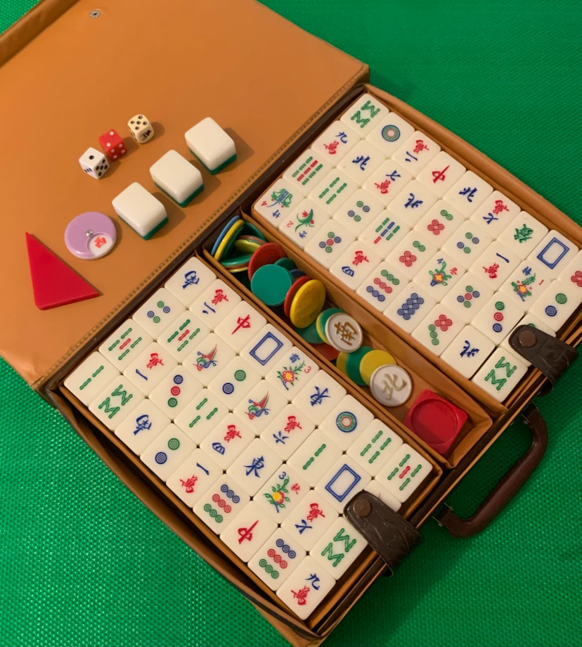 Large Mahjong Tile Set in Carrying Case